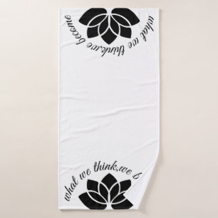 Toalha De Banho Gym Yoga Lotus Inspiron