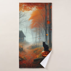 Toalha De Banho Halloween/outono/Outono/Abóbora/gato
