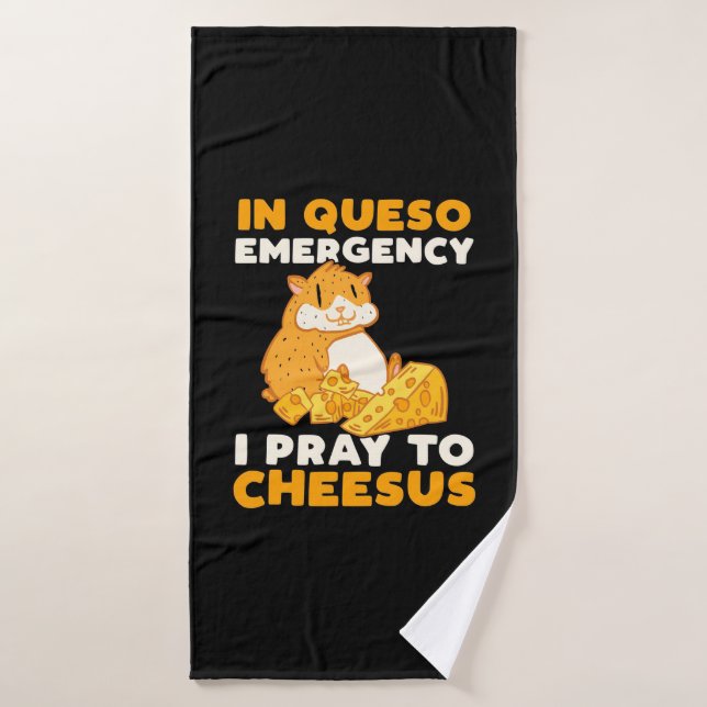 Toalha De Banho Hamster Eu Rezo Para Cheesus (Toalha de Banho)