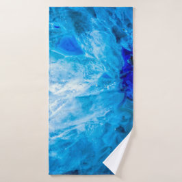 Toalha De Banho Ice Blue Crystal Gem Gemstone Agate Quartz