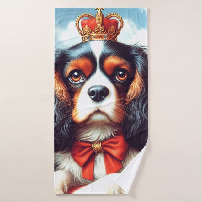 Toalha De Banho Ilustração Cavalier King Charles Spaniel (Toalha de Banho)