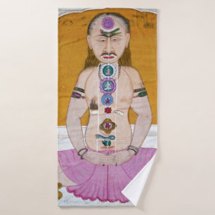 Toalha De Banho Ilustração Chakra Yoga para Meditação