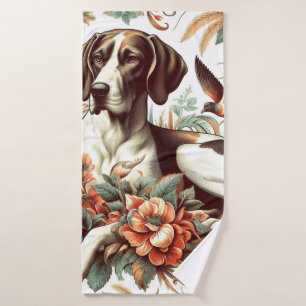 Toalha De Banho Ilustração Vintage Braque Français