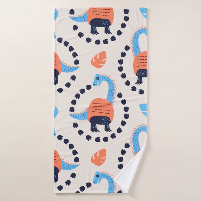 Toalha De Banho Ilustração visual de padrão sem costura com um di (Toalha de Banho)