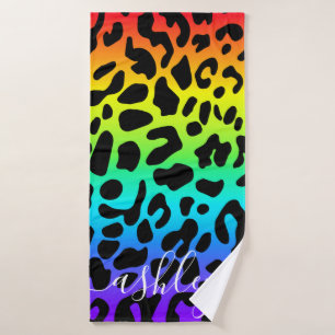 Toalha De Banho Impressão Rainbow Lepard