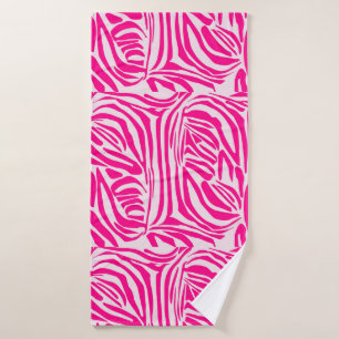 Toalha De Banho Impressão zebra rosa