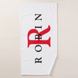 Toalha de Banho Inicial Personalizada