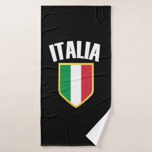Toalha De Banho Italia Crest Itália Flag Soccer Fan