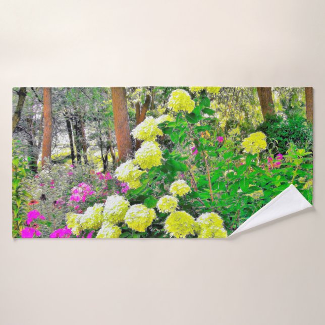 Toalha De Banho Jardim de Hydrangea do Chartreuse Green Limelight (Toalha de Banho)