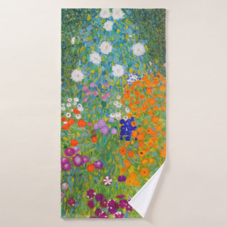 Toalha De Banho Jardim Flor por Gustav Klimt
