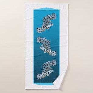 Toalha De Banho Jovem Agrupamento - Design de fundo azul