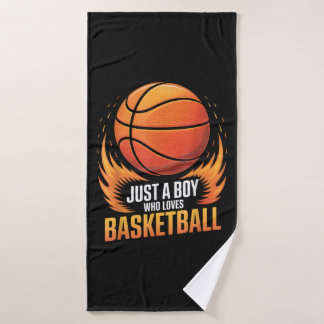 Toalha De Banho Just A Boy Who Loves Basketball