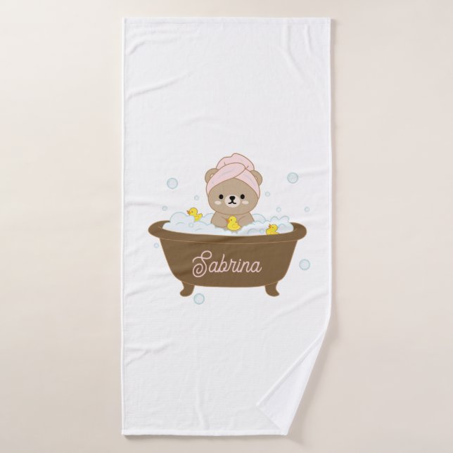 Toalha De Banho Kawaii Teddy Bear Towel (Toalha de Banho)