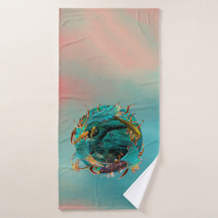 Toalha De Banho Koi Fish "NADANDO EM PAZ"