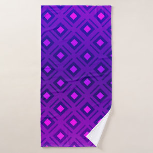 Toalha De Banho Layout roxo claro com linhas, retângulo. Brilho