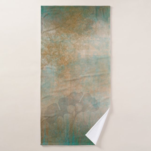 Toalha De Banho Leaves grunge background wallpaper (Toalha de Banho)