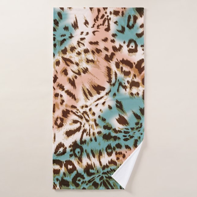 Toalha De Banho Leopard pattern illustration, animal print  (Toalha de Banho)