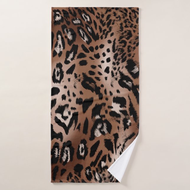 Toalha De Banho Leopard skin illustration seamless pattern fabric  (Toalha de Banho)