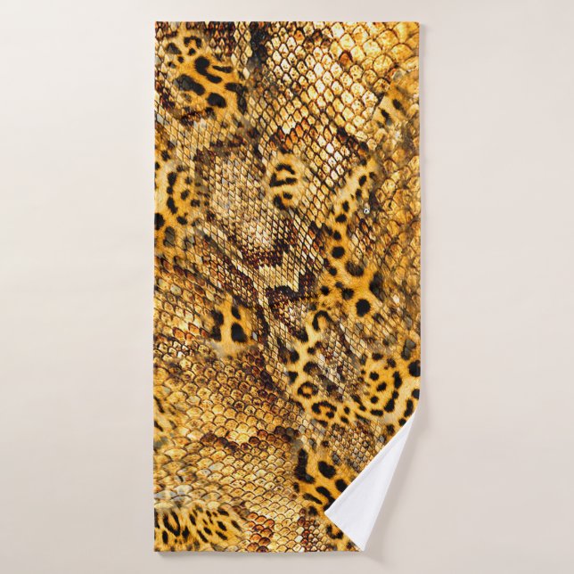 Toalha De Banho Leopardo e cobra (Toalha de Banho)