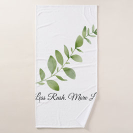 Toalha De Banho Less Rush More Life Beach Towel