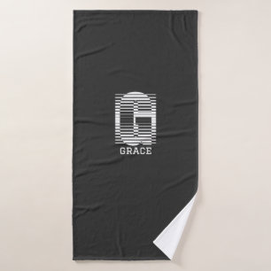 TOALHA DE BANHO LETRA INICIAL G - NOME ALFABETO G