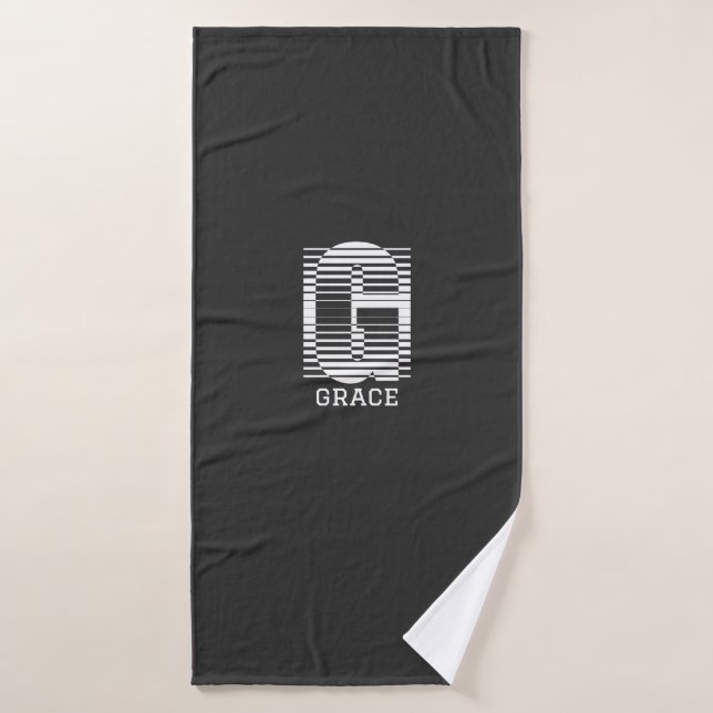 TOALHA DE BANHO LETRA INICIAL G - NOME ALFABETO G (Toalha de Banho)