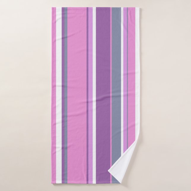 Toalha De Banho Lilac stripes (Toalha de Banho)