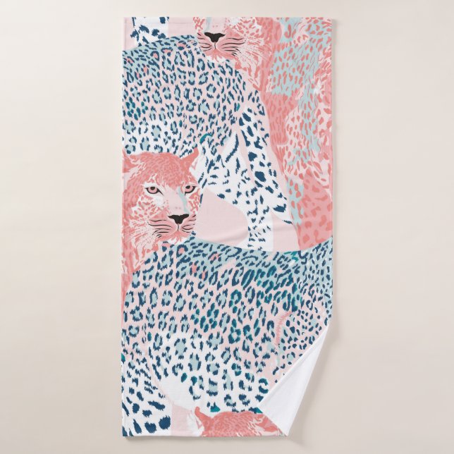 Toalha De Banho Linda arte Leopardo, padrão perfeito, abstrato (Toalha de Banho)