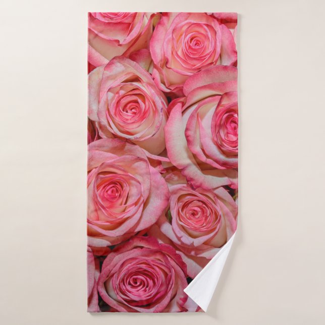 Toalha De Banho Lindas rosas rosa (Toalha de Banho)