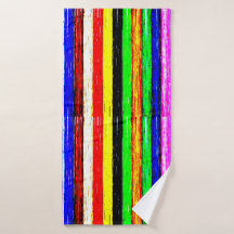 Listras Coloridas De Madeira