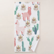Llama rosa e cacto verde
