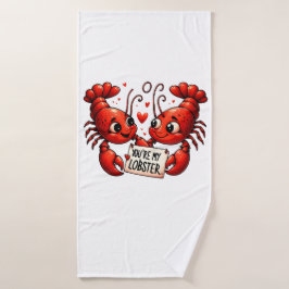 Toalha De Banho Lobster Love Puns