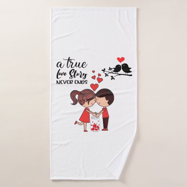 Toalha De Banho Love Story Bath Towel (Toalha de Banho)