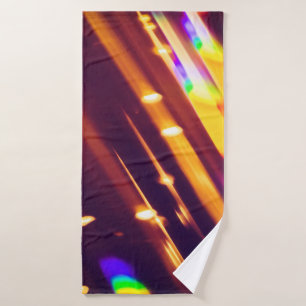 Toalha De Banho Luzes Douradas ou luminosas de abstrato xmas. Chr
