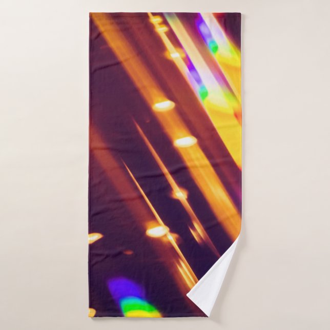 Toalha De Banho Luzes Douradas ou luminosas de abstrato xmas. Chr (Toalha de Banho)