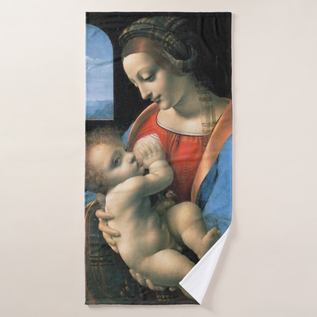 Toalha De Banho Madonna Litta, Leonardo da Vinci, 1490-1491 (Toalha de Banho)