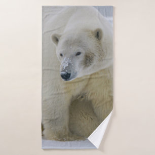 TOALHA DE BANHO MÃE DE URSO POLAR E NORTE DE CUB ALASKA