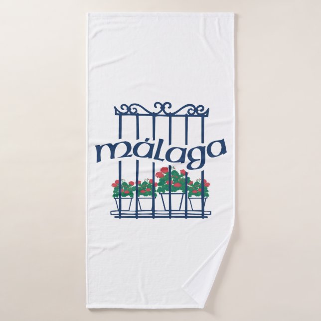 Toalha De Banho Malaga, janela com flores (Toalha de Banho)