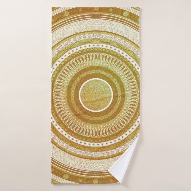 Toalha De Banho Mandala Dourada e Brilhante (Toalha de Banho)