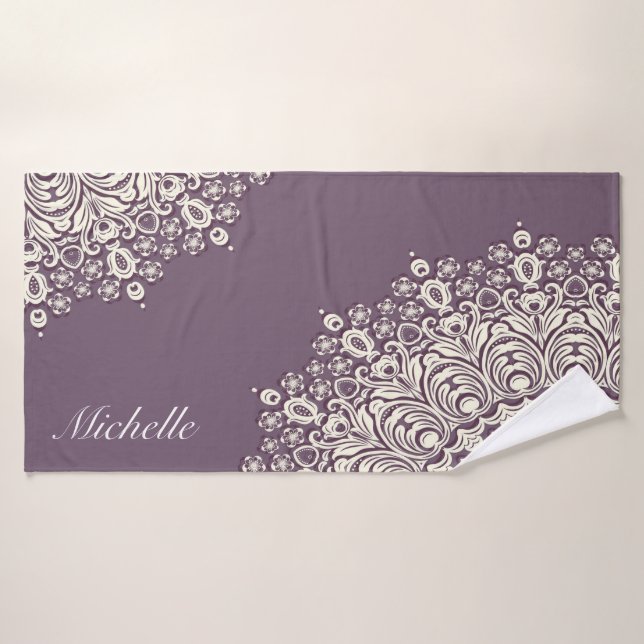Toalha De Banho Mandala Yoga Mat with Name, Personalizable, Custom (Toalha de Banho)