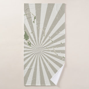 Toalha De Banho Mapa da vintagem das Bahamas. Grunge poster com o 