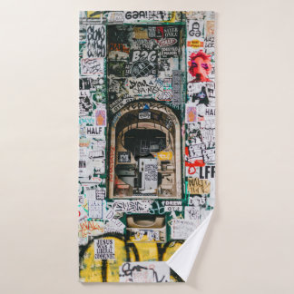 TOALHA DE BANHO MÁQUINA ATM COM GRAFITE