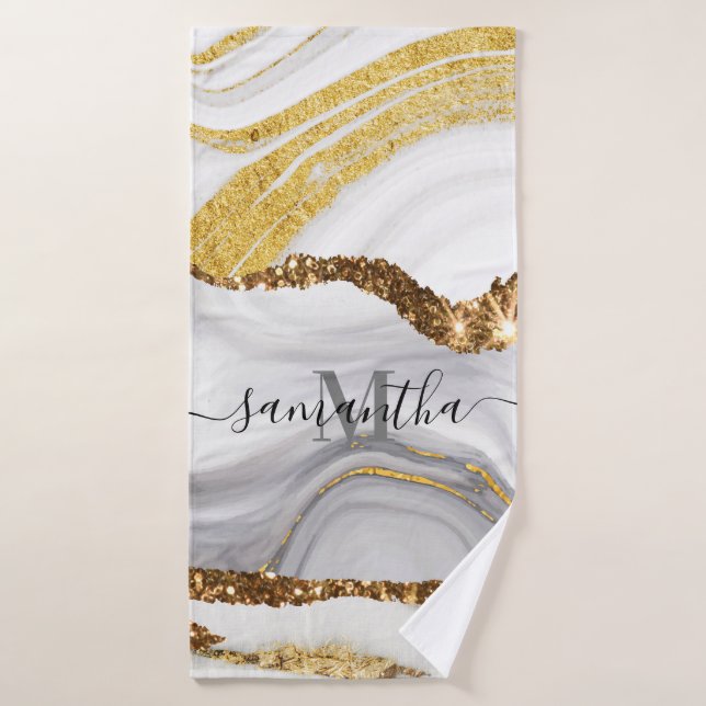 Toalha De Banho Marble e Glitter (Toalha de Banho)