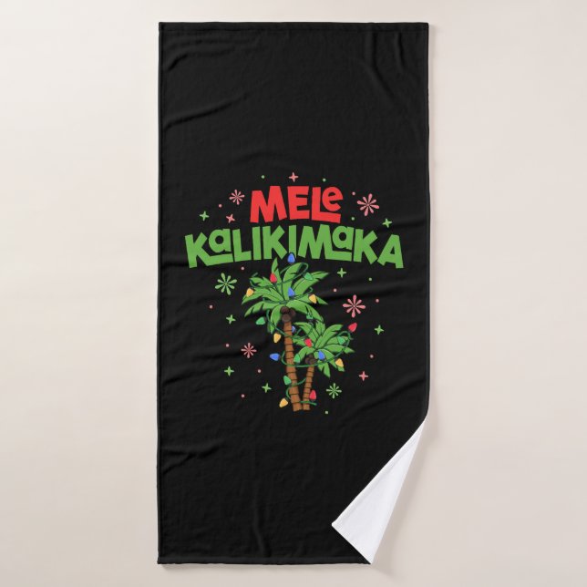 Toalha De Banho Mele Kalikimaka Havaiana Palm-Light (Toalha de Banho)