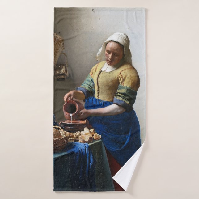 Toalha De Banho Milkmaid, Johannes Vermeer, 1657-1658 (Toalha de Banho)