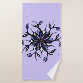 Toalha De Banho Monstros E Dentes De Mandala Floral Gótica