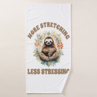 Toalha De Banho More Stretching Less Stressing Sloth
