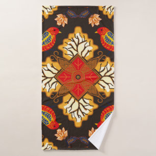 Toalha De Banho Motif batik indonésio com um flo muito distinto