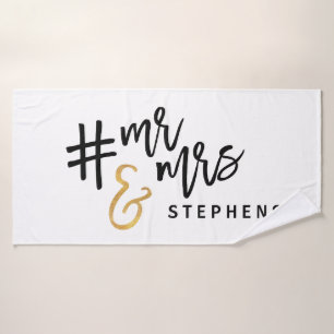 Toalha De Banho #mr & Sra.