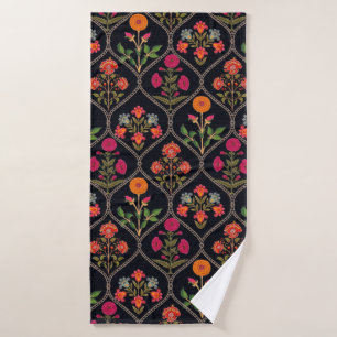 Toalha De Banho mughal motif Kani Look ornament pattern multi colo